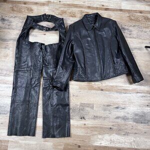 XElement Womens Advanced Motorcycle Gear Leather Jacket & Pants Sz 8 (READ)